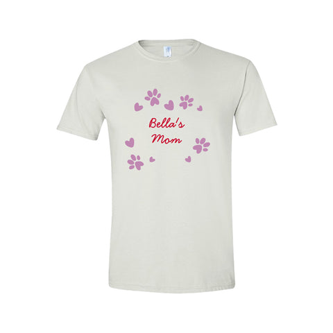Personalized Pet Mom T-Shirt with Pattern