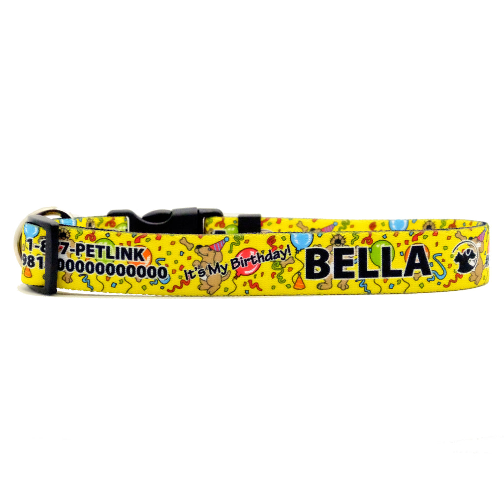 Personalized Birthday Dog Collars