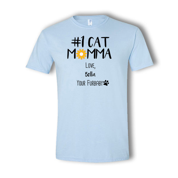 Personalized #1 Cat Momma T-Shirt