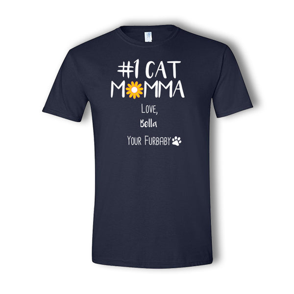 Personalized #1 Cat Momma T-Shirt