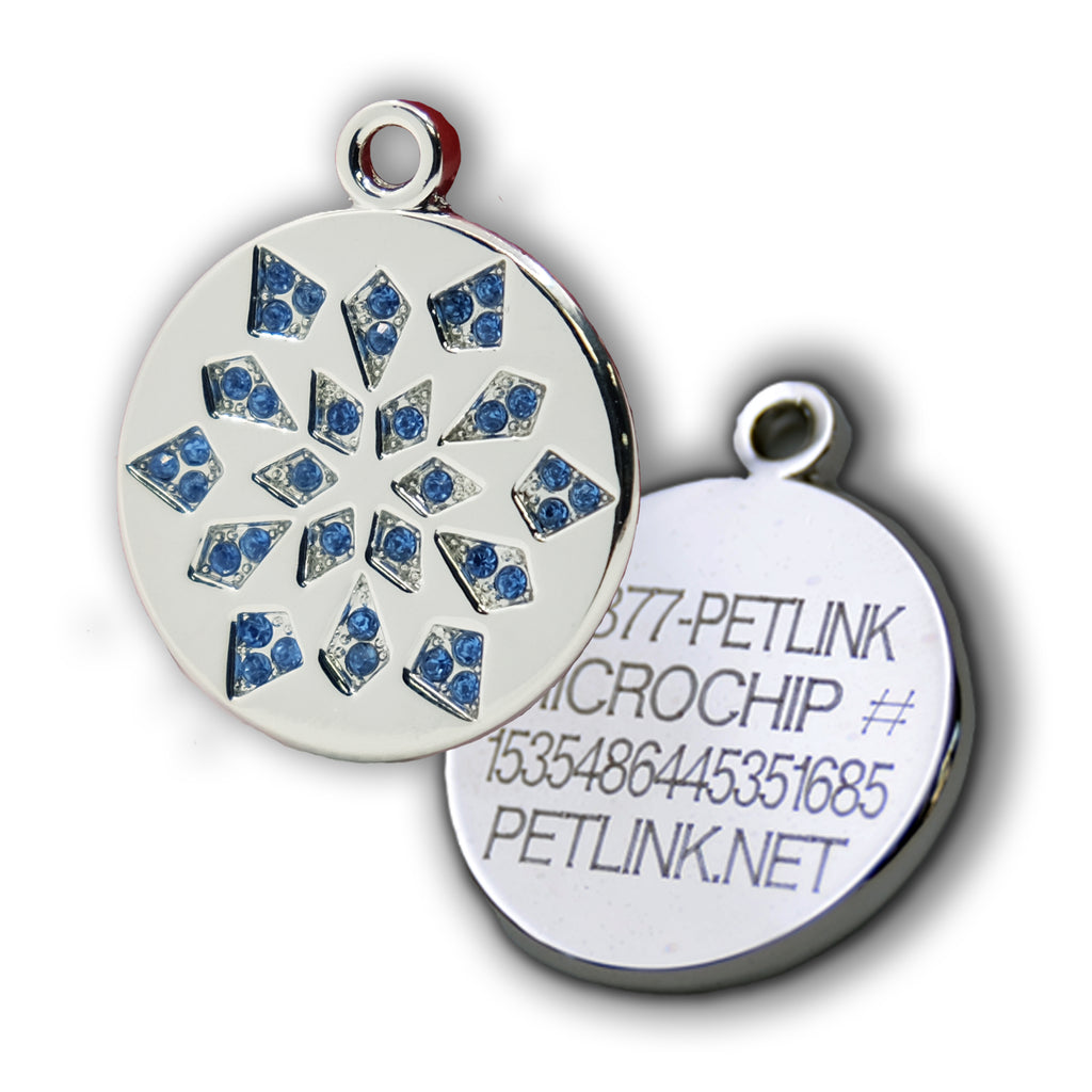 Crystal Snowflake Collar Tags