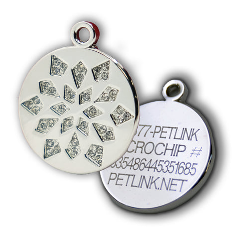 Crystal Snowflake Collar Tags