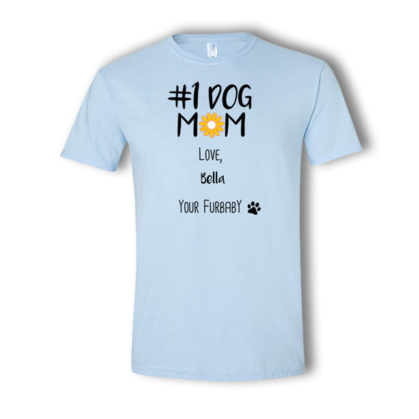 Personalized #1 Dog Mom T-Shirt