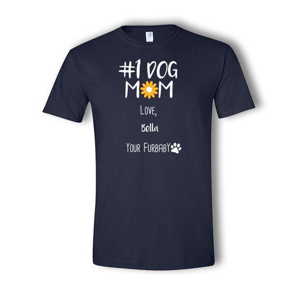 Personalized #1 Dog Mom T-Shirt