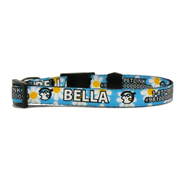 Personalized Floral Break-Away Cat Collars
