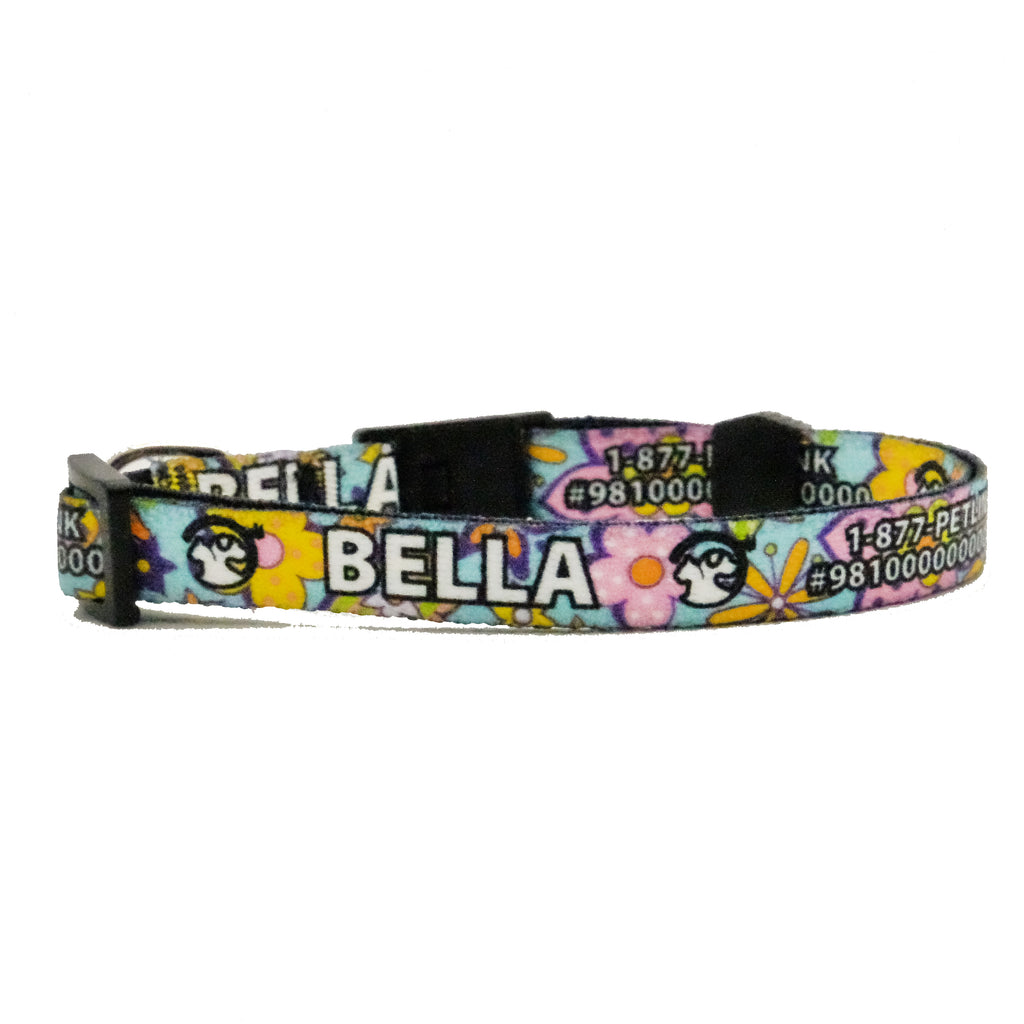 Personalized Floral Break-Away Cat Collars