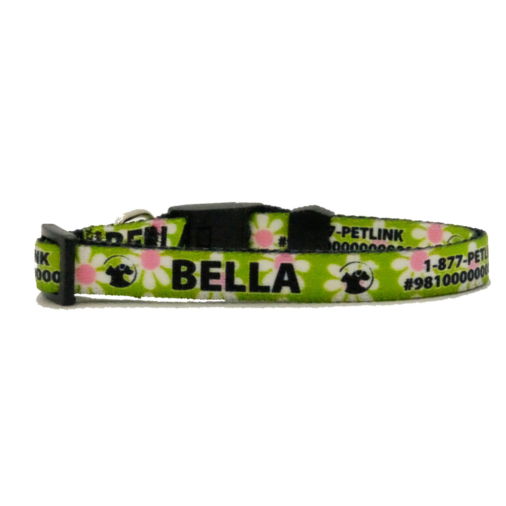 Personalized Floral Break-Away Cat Collars