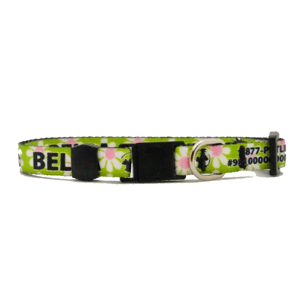 Personalized Floral Break-Away Cat Collars