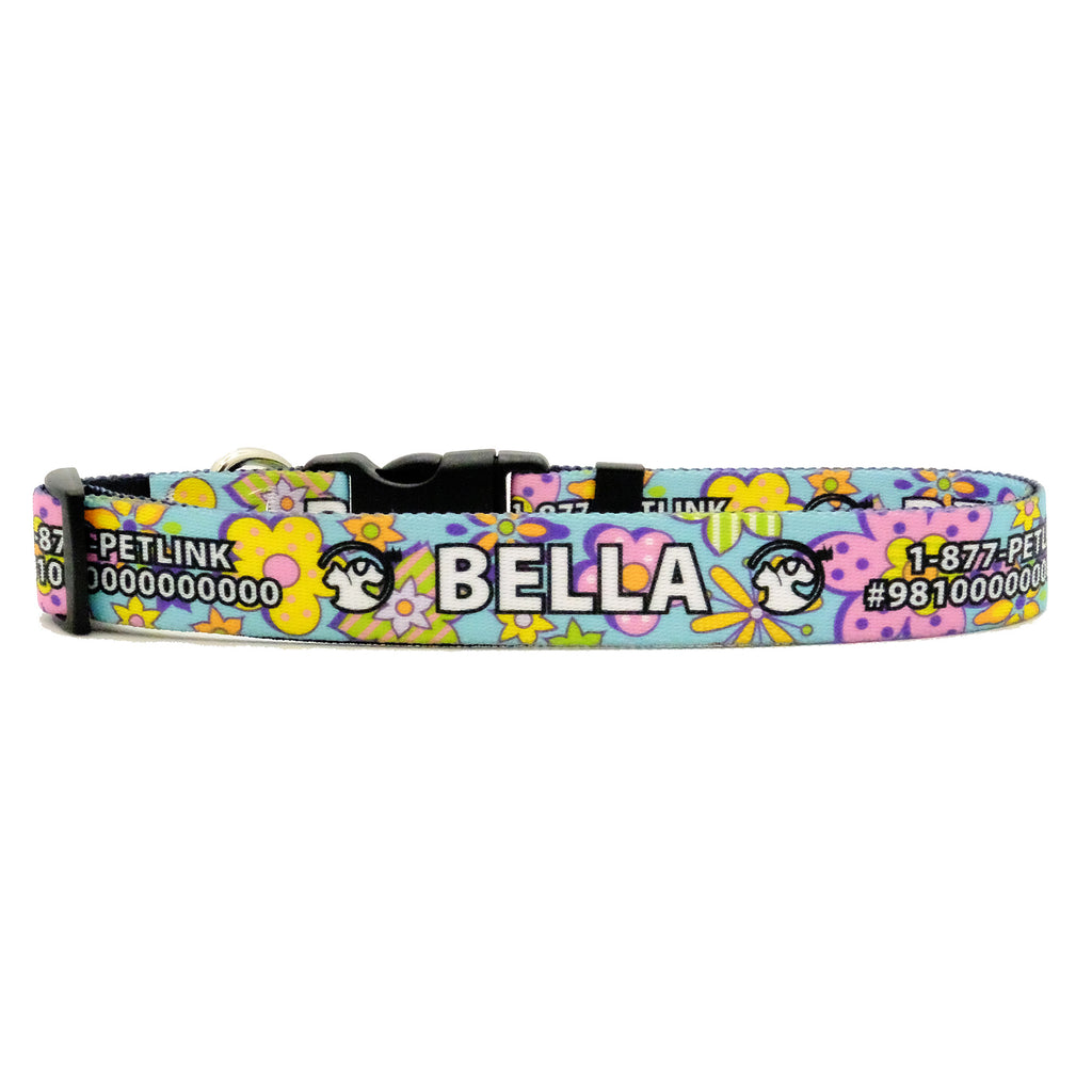 Personalized Floral Dog Collars