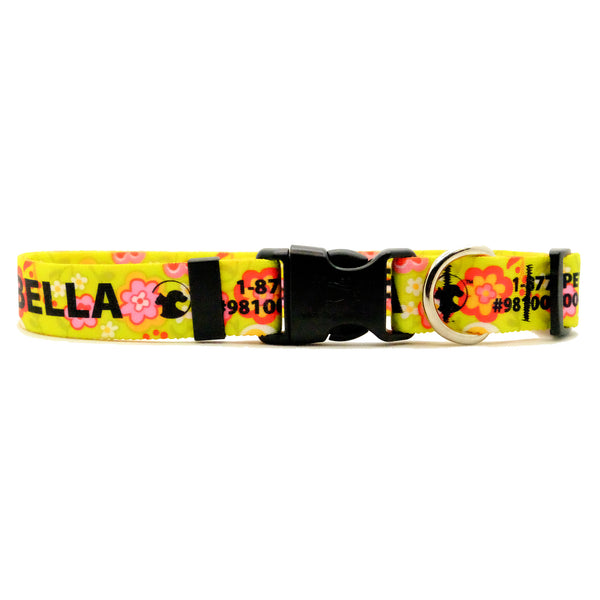 Personalized Floral Dog Collars