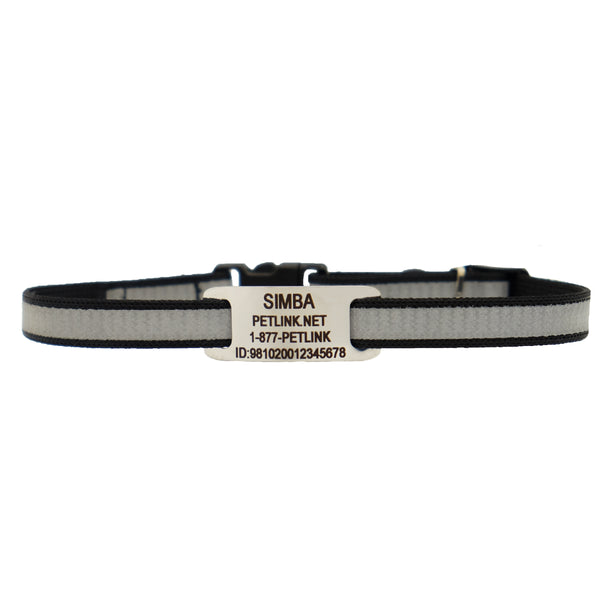 Personalized Break-Away Reflective Cat Collars with Slider Tag