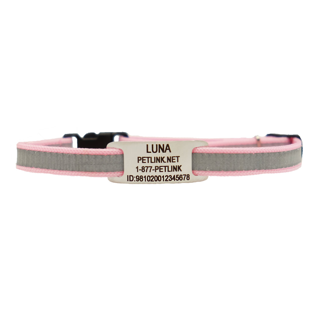 Personalized Break-Away Reflective Cat Collars with Slider Tag