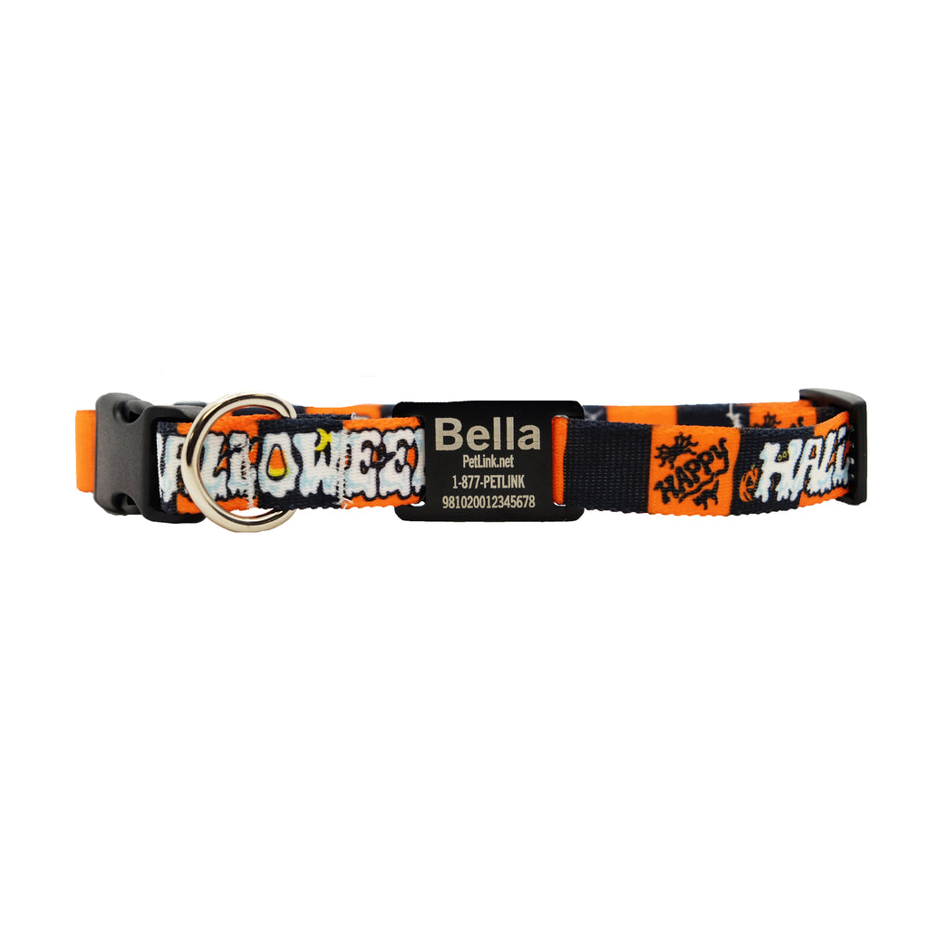 Halloween Dog Collars with Slider Tag