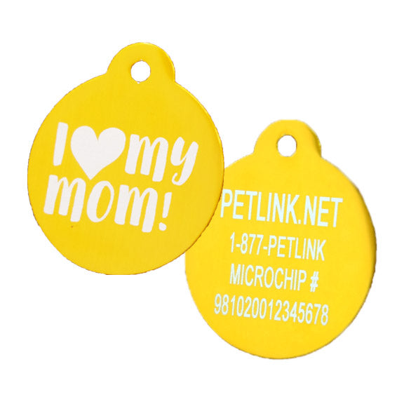 I Love My Mom Collar Tags