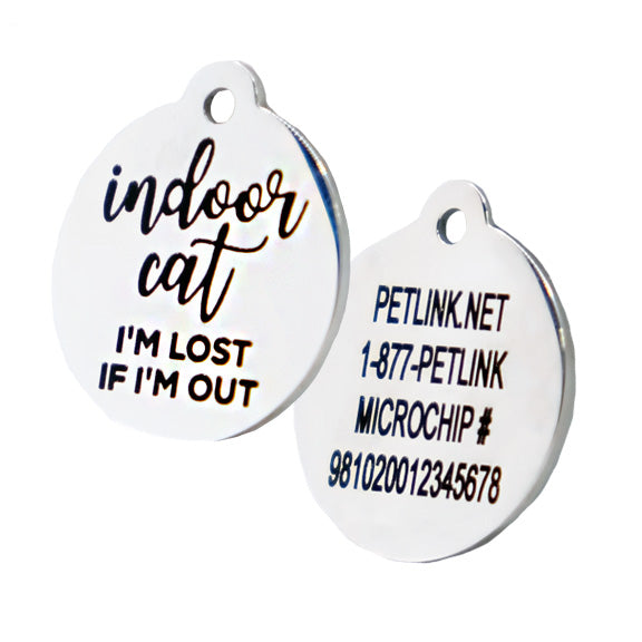 Personalized Indoor Cat Collar Tag