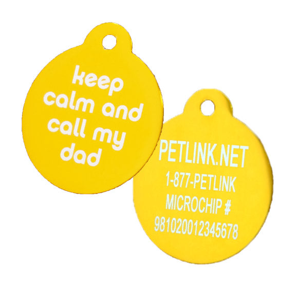 Keep Calm and Call My Dad Collar Tags
