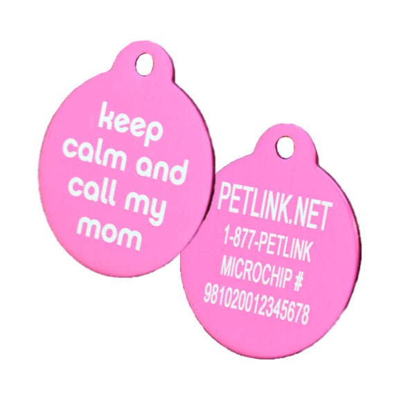 Keep Calm and Call My Mom Collar Tags