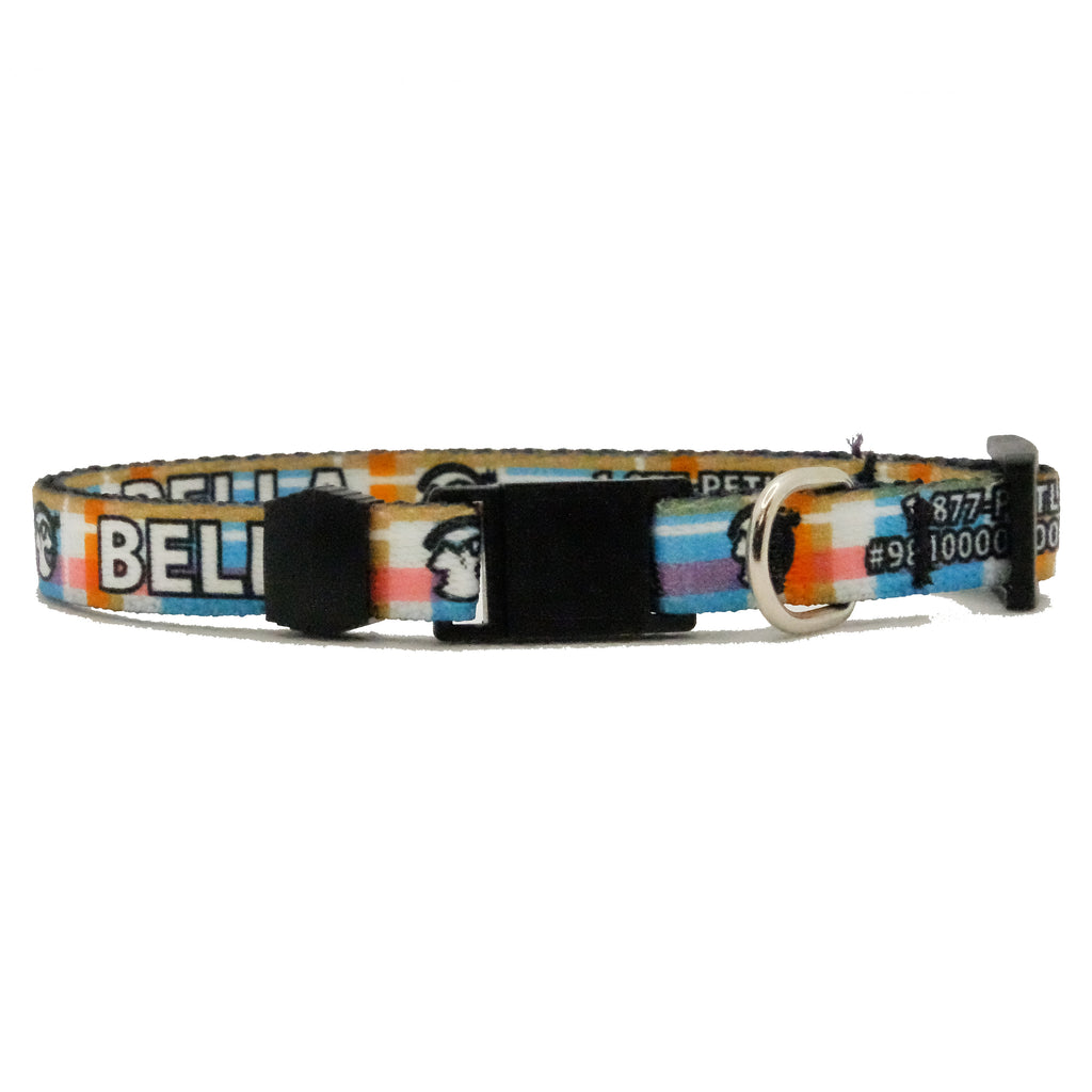 Personalized Plaid Break-Away Cat Collars