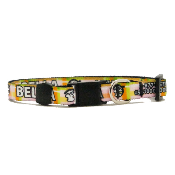 Personalized Plaid Break-Away Cat Collars
