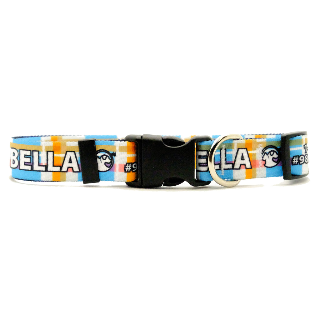 Personalized Plaid Dog Collars