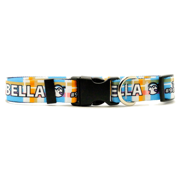 Personalized Plaid Dog Collars