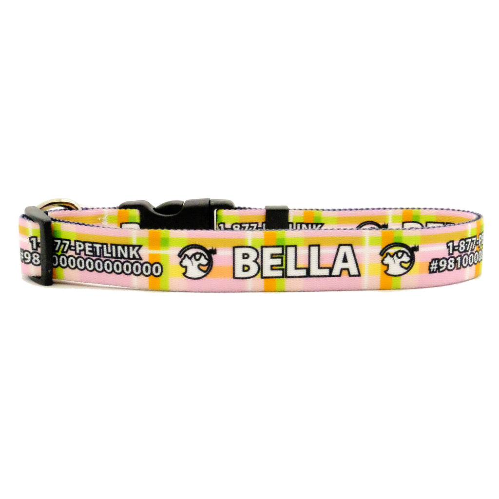 Personalized Plaid Dog Collars