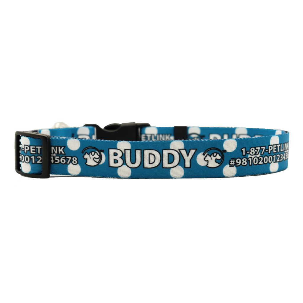 Personalized Polka Dot Dog Collars (3 colors available)