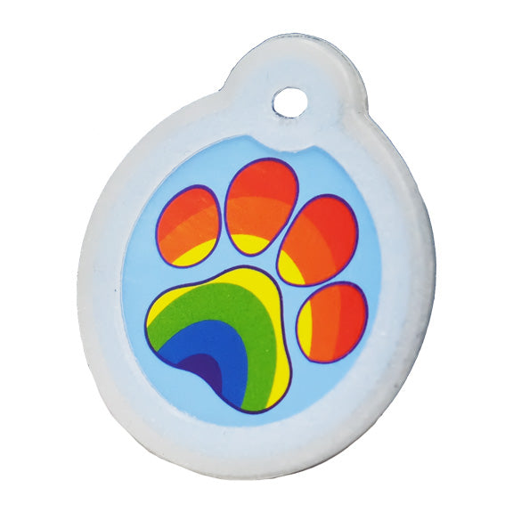 Personalized Rainbow Collar Tags