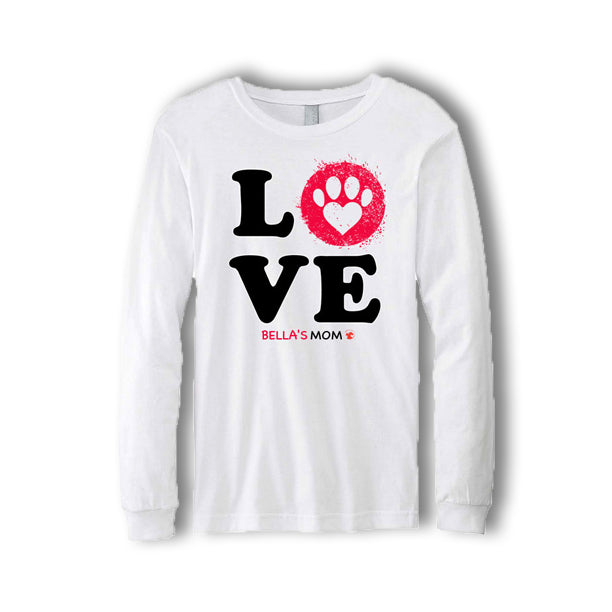 Personalized LOVE Long-Sleeve T-Shirt (3 designs & 2 colors available)