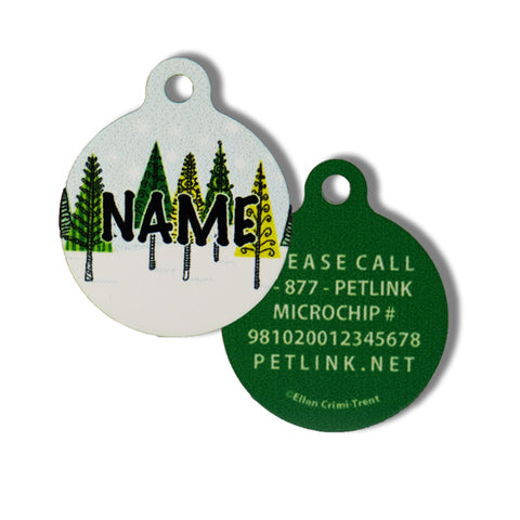 Winter Holiday Collar Tags