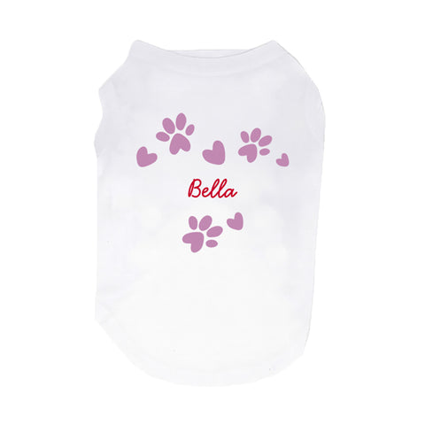 Personalized Pet Name Dog T-Shirt with Pattern