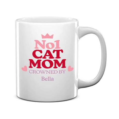 Personalized No. 1 Cat Mom Mug
