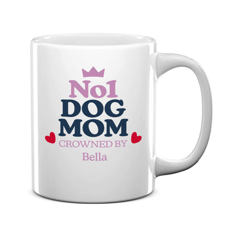 Personalized No. 1 Dog Mom Mug
