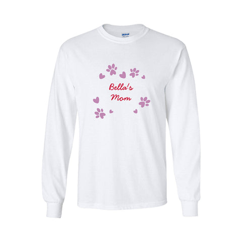 Personalized Pet Mom Long-Sleeve with Pattern