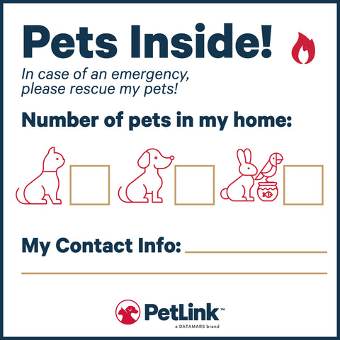 Pet Emergency Window Clings