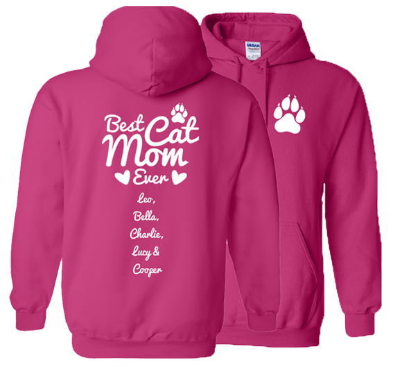 Personalized Best Cat Mom Hoodie