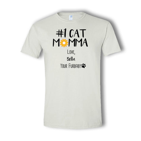 Personalized #1 Cat Momma T-Shirt