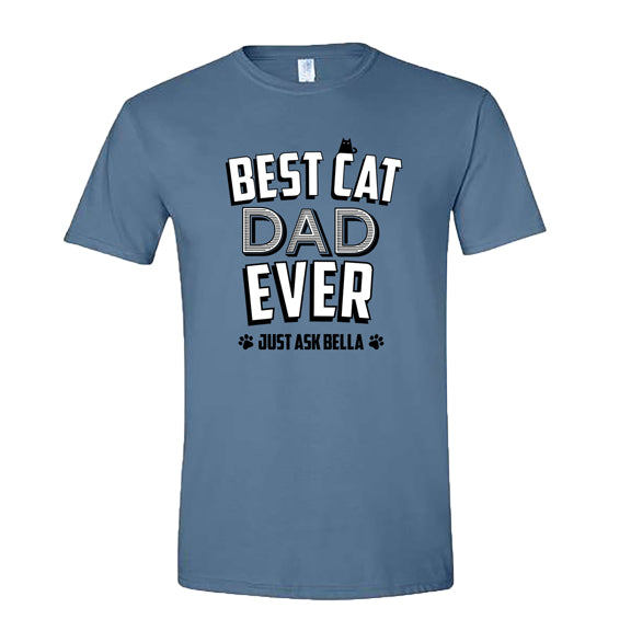 Personalized Best Cat Dad Ever T-Shirt