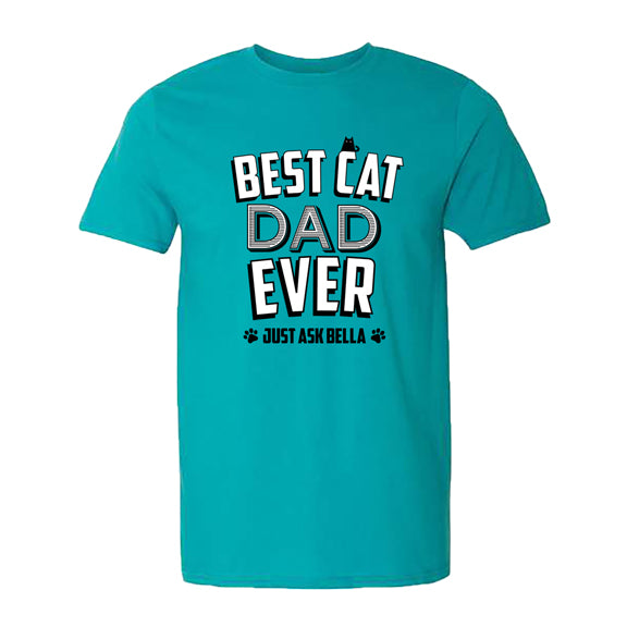 Personalized Best Cat Dad Ever T-Shirt