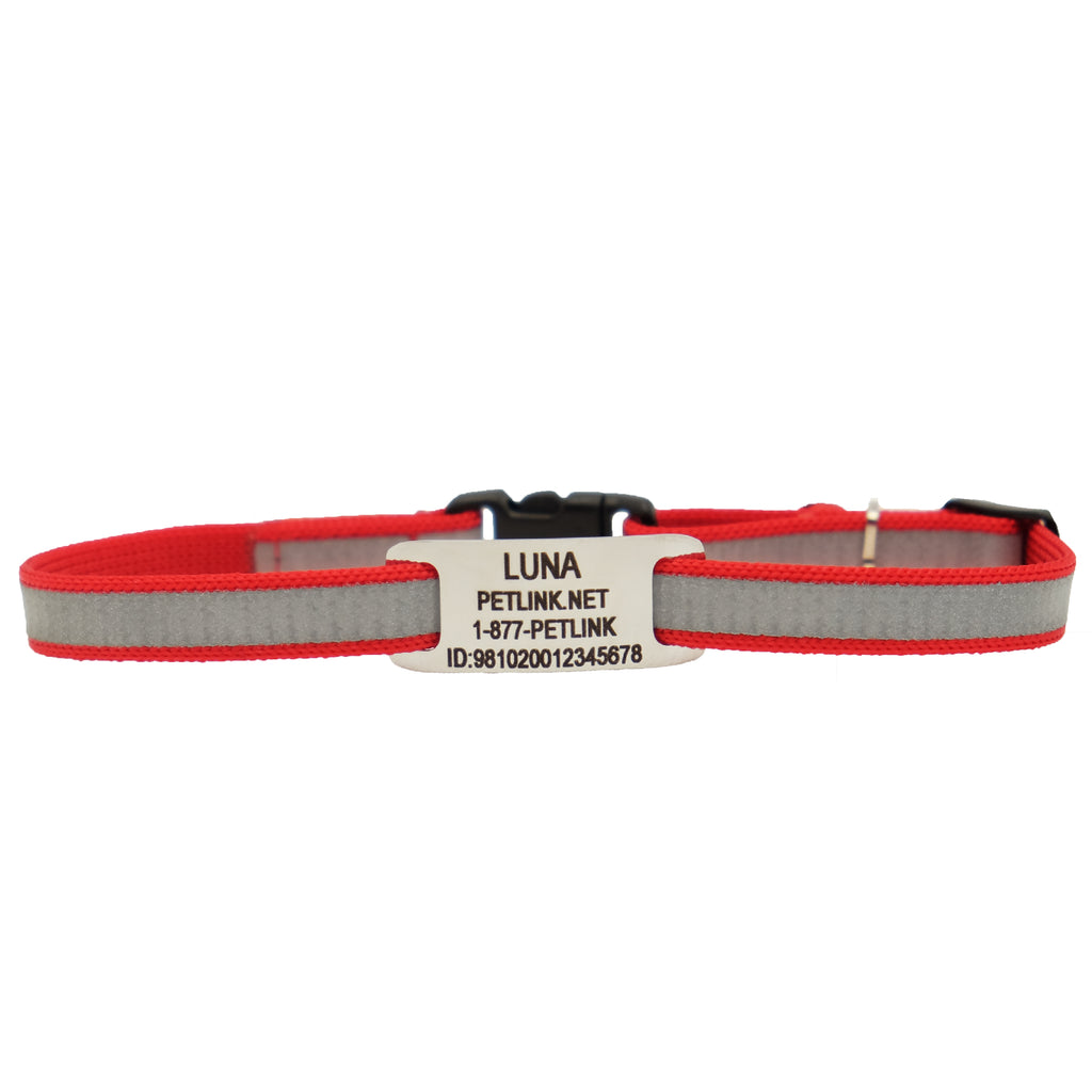 Personalized Break-Away Reflective Cat Collars with Slider Tag