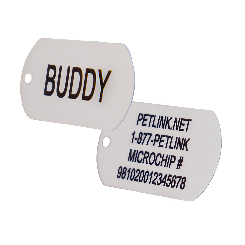 Rectangle Stainless Steel Collar Tag