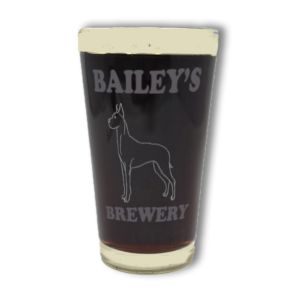 Personalized Breed Pint Glass (set of 2)