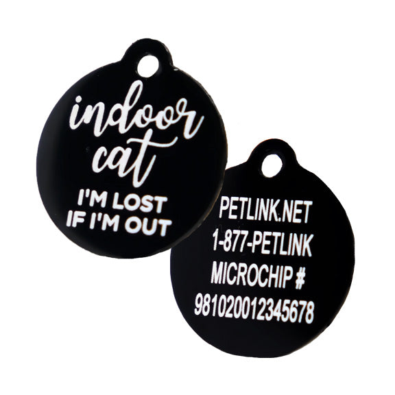 Personalized Indoor Cat Collar Tag