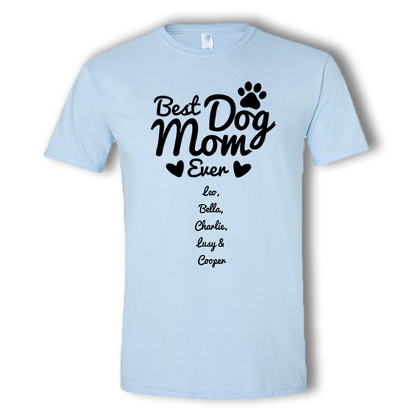 Personalized Best Dog Mom T-Shirt