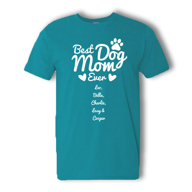 Personalized Best Dog Mom T-Shirt