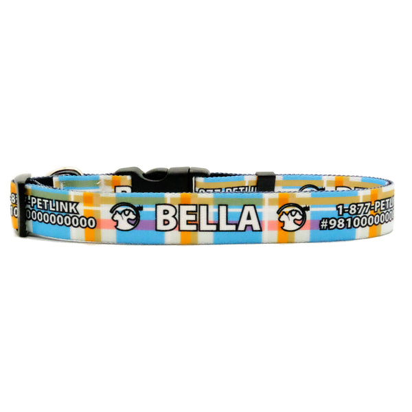 Personalized Plaid Dog Collars