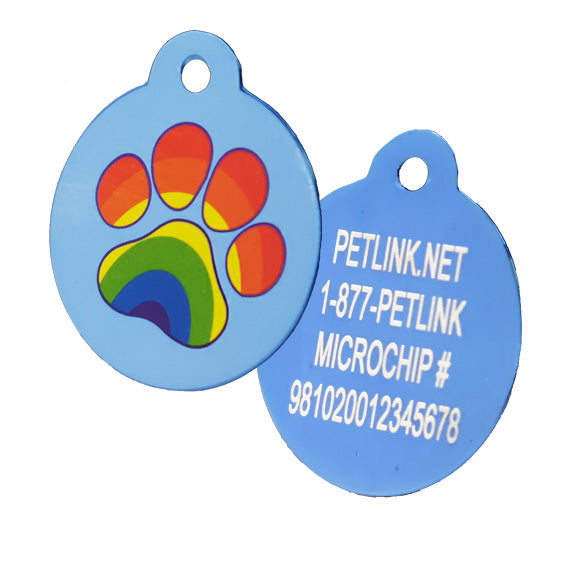 Personalized Rainbow Collar Tags